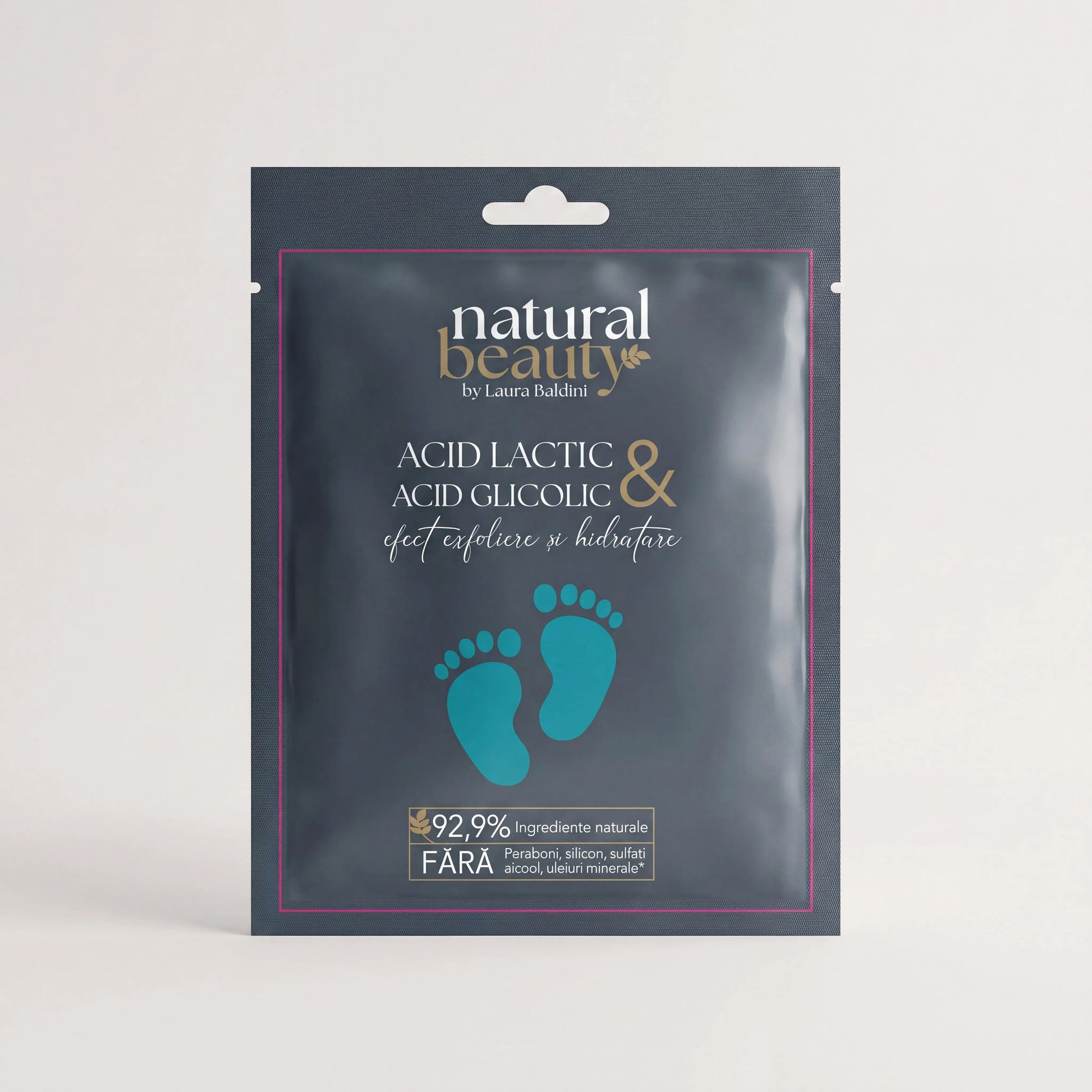 Masca servetel exfolianta pentru picioare Natural Beauty