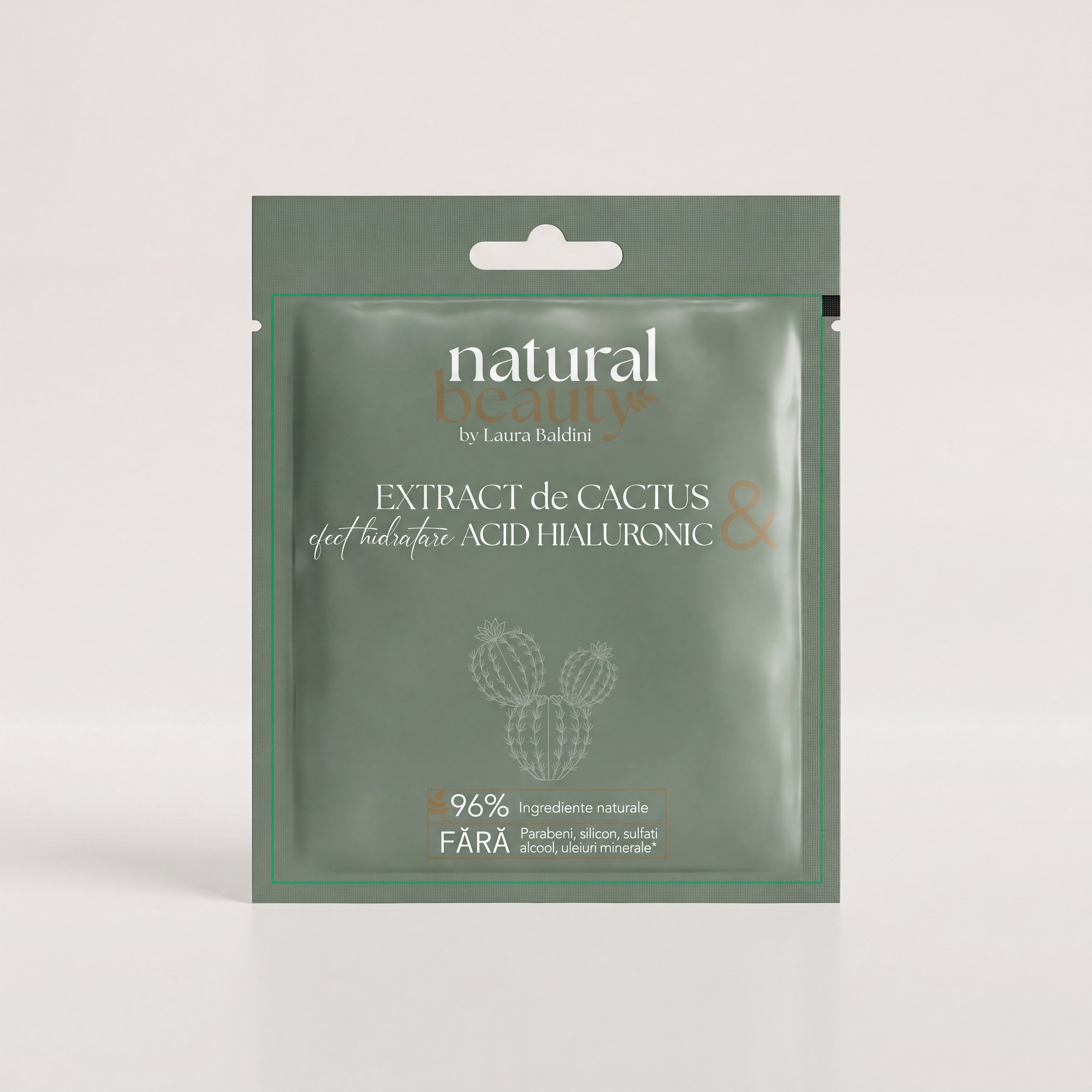 Masca servetel hidratanta cu acid hialuronic si extras de cactus