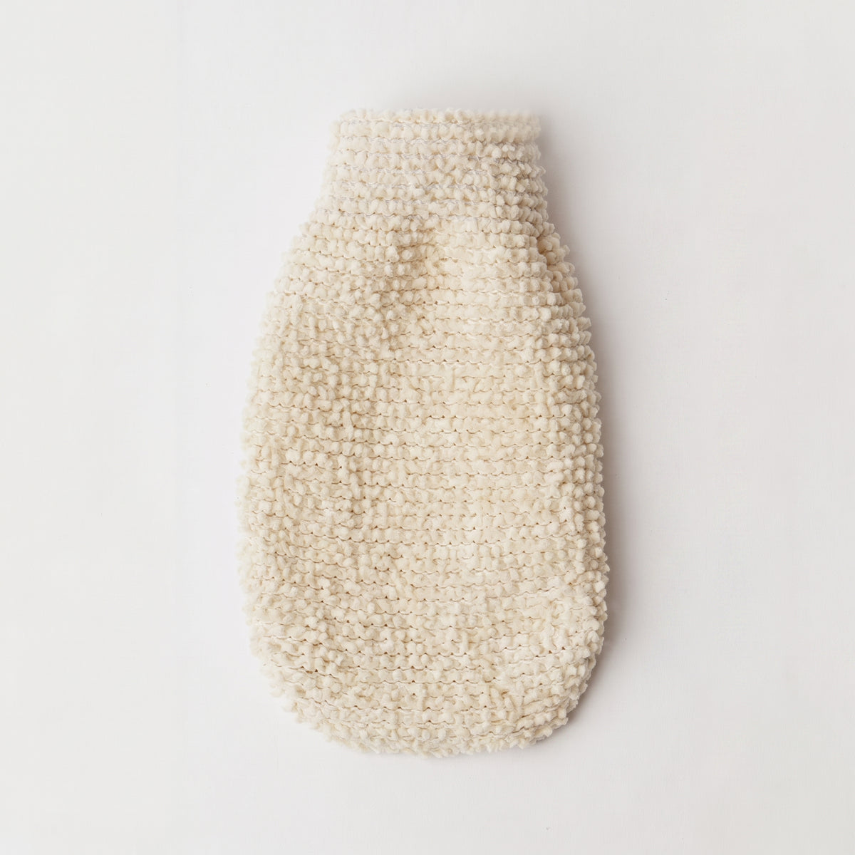 Manusa exfolianta din bumbac chenille, artizanal italian COTTON NEST Natural Beauty by Laura Baldini cu ingrediente organice si naturale