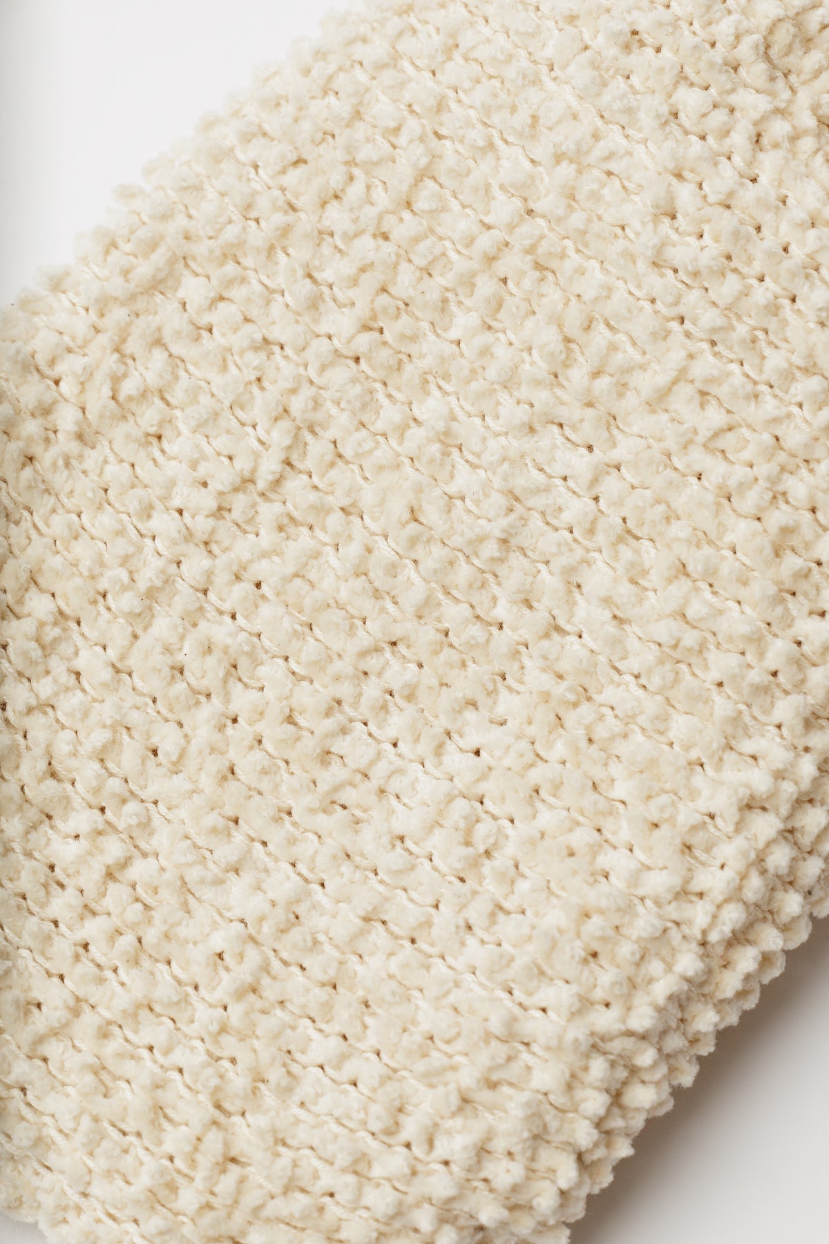 Manusa exfolianta din bumbac chenille, artizanal italian COTTON NEST Natural Beauty by Laura Baldini cu ingrediente organice si naturale