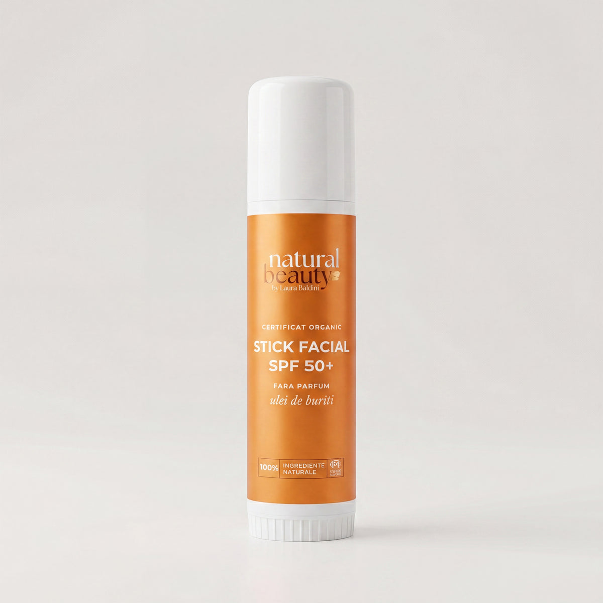 Stick facial SPF50+ Sun Kiss, cu ulei de Buriti, Natural Beauty by Laura Baldini